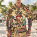 Personalized Hawaiian Shirt USA Flag Gift for 4th of July HN590 - AOP Hawai Shirt GradoCreations