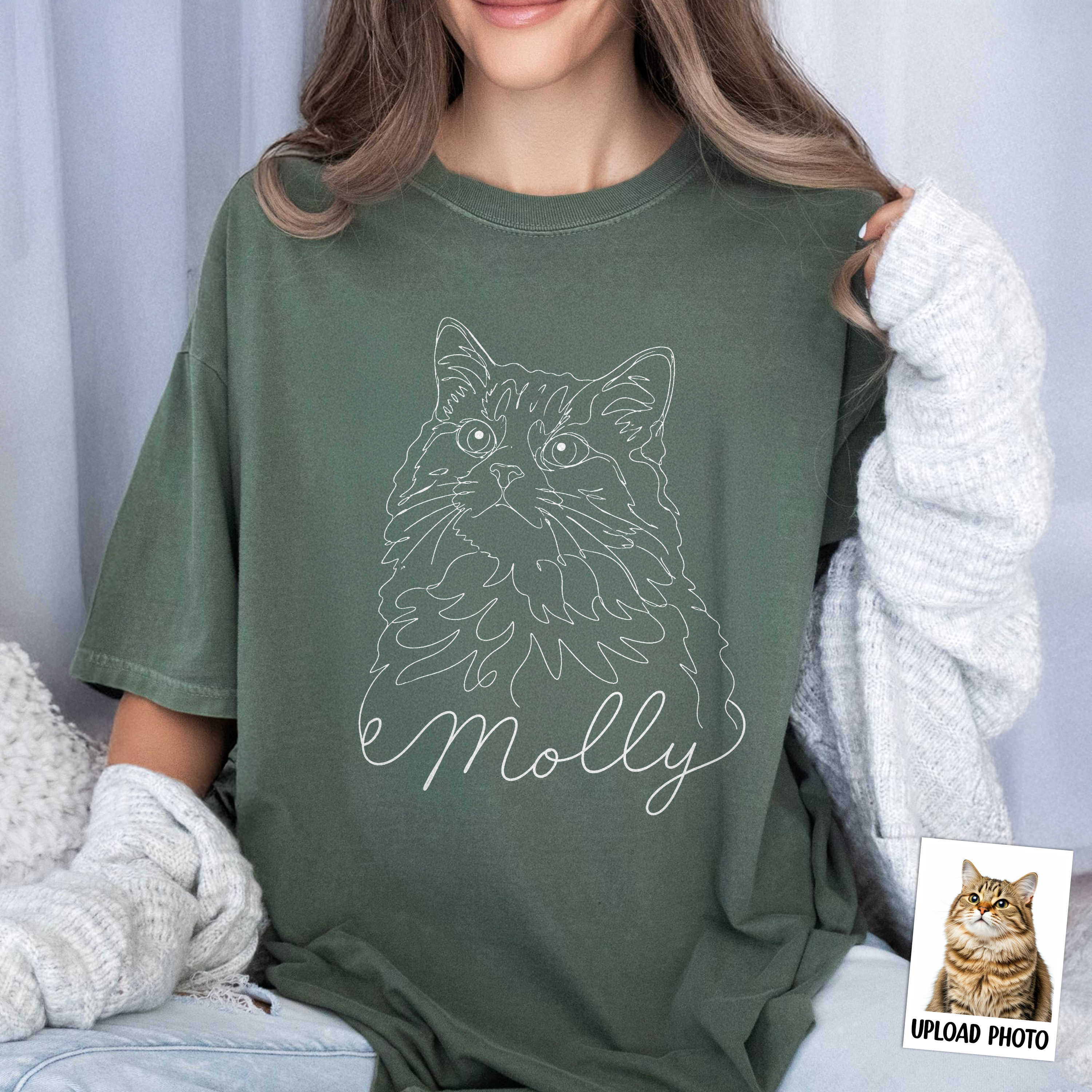 Custom Pet Portrait Line Art Shirt Personalized Gift for Dog Dad Comfort Shirt FIX GradoCreations