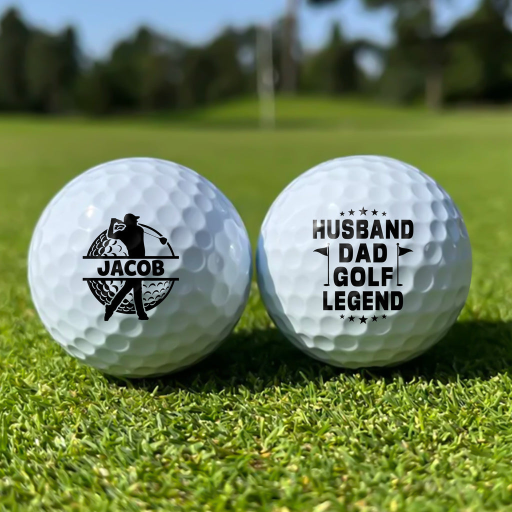 Personalized Golf Ball Custom Gift for Dad Husband Funny HN590 - Golf Ball GradoCreations