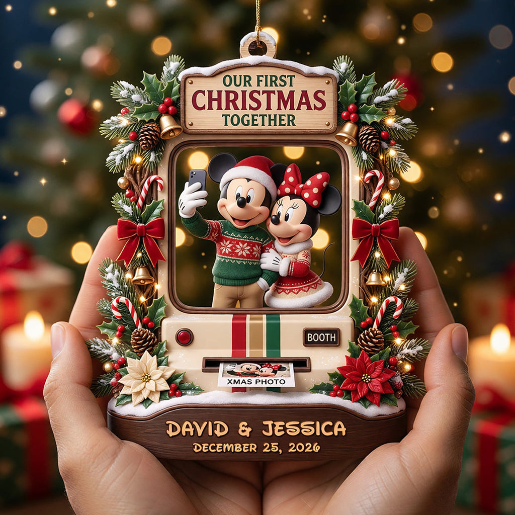 Personalized Acrylic Ornament First Christmas Together Gift for Couples Ornament GradoCreations