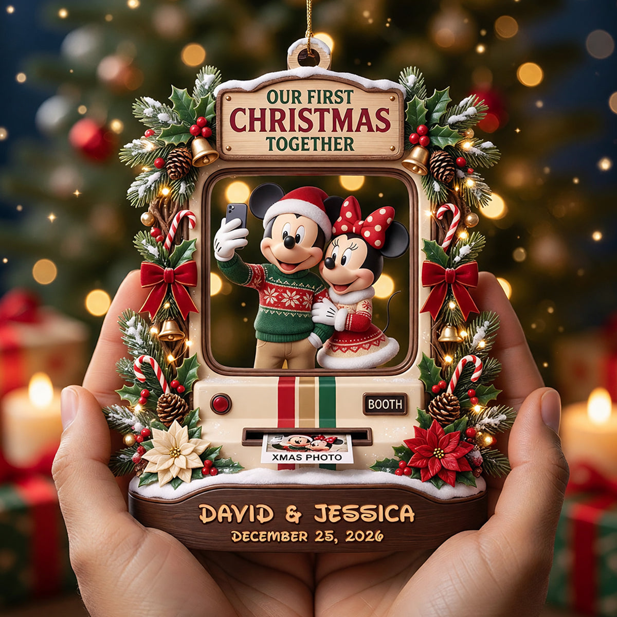 Personalized Acrylic Ornament First Christmas Together Gift for Couples Ornament GradoCreations