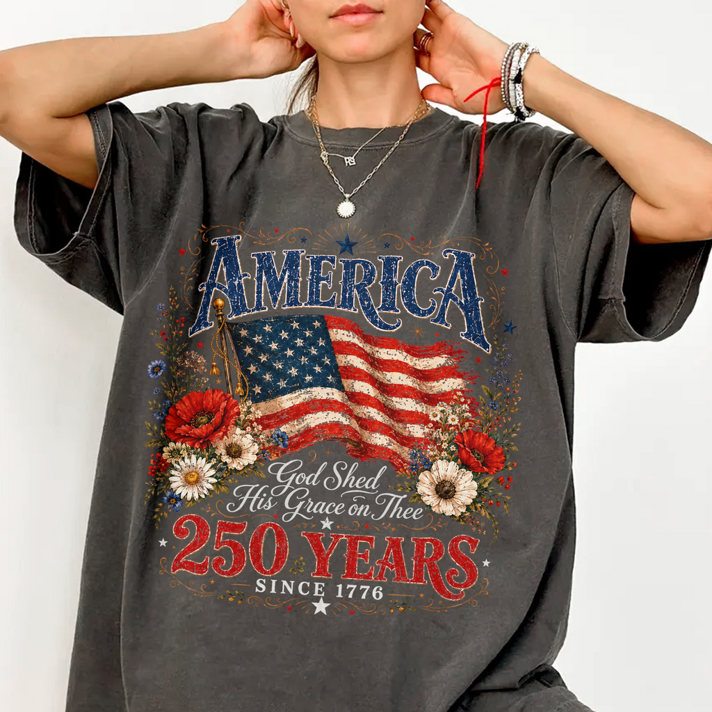 Personalized Comfort Shirt 250th USA Anniversary Gift Comfort Shirt GradoCreations