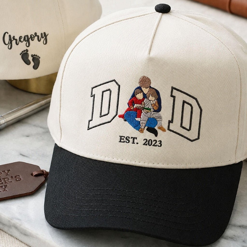 Personalized Embroidered Dad Trucker Hat Custom Gift for Father's Day HN590 - Embroidered Trucker Hat fix GradoCreations