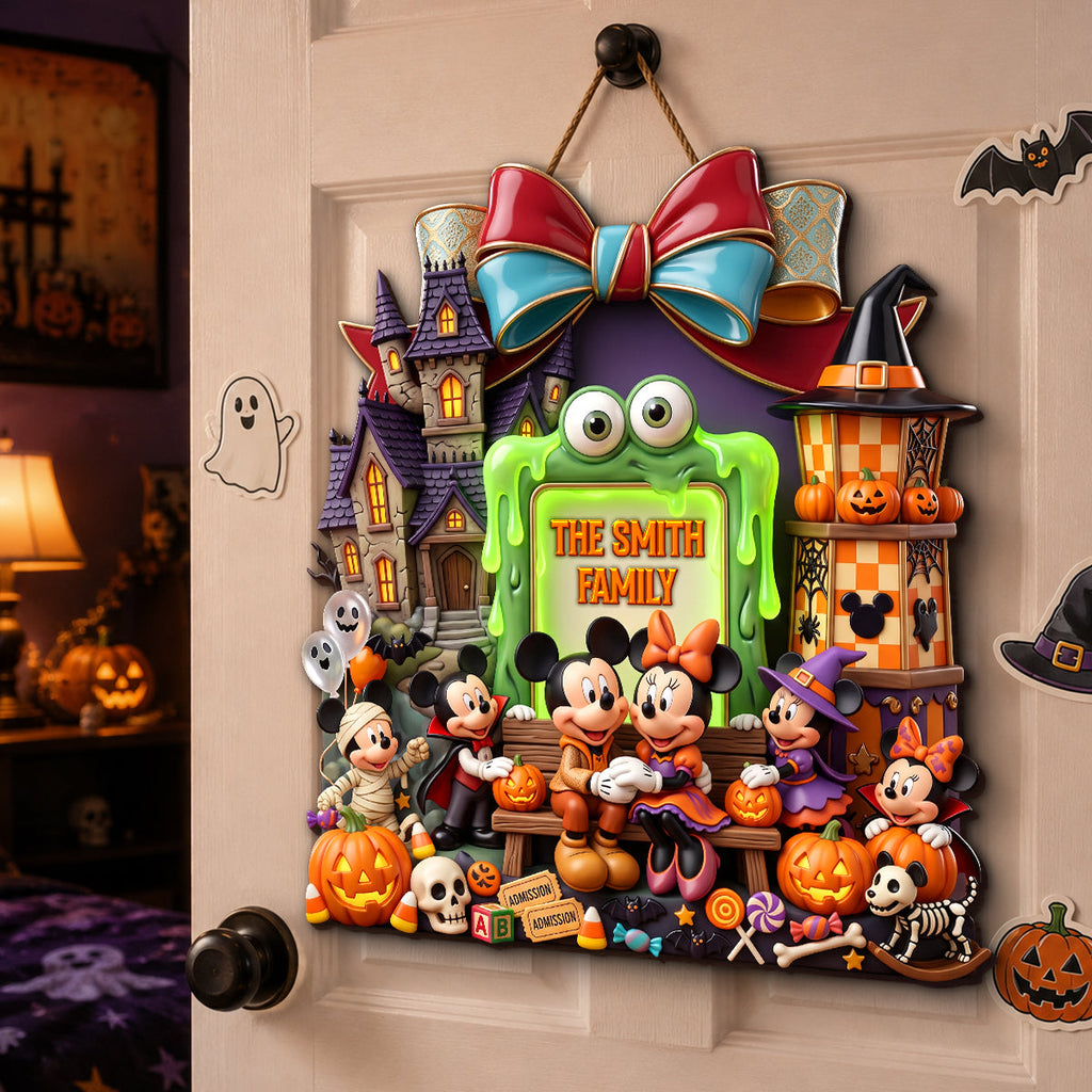 Personalized Halloween Family Wood Sign Custom Name Decor Wood Sign GradoCreations