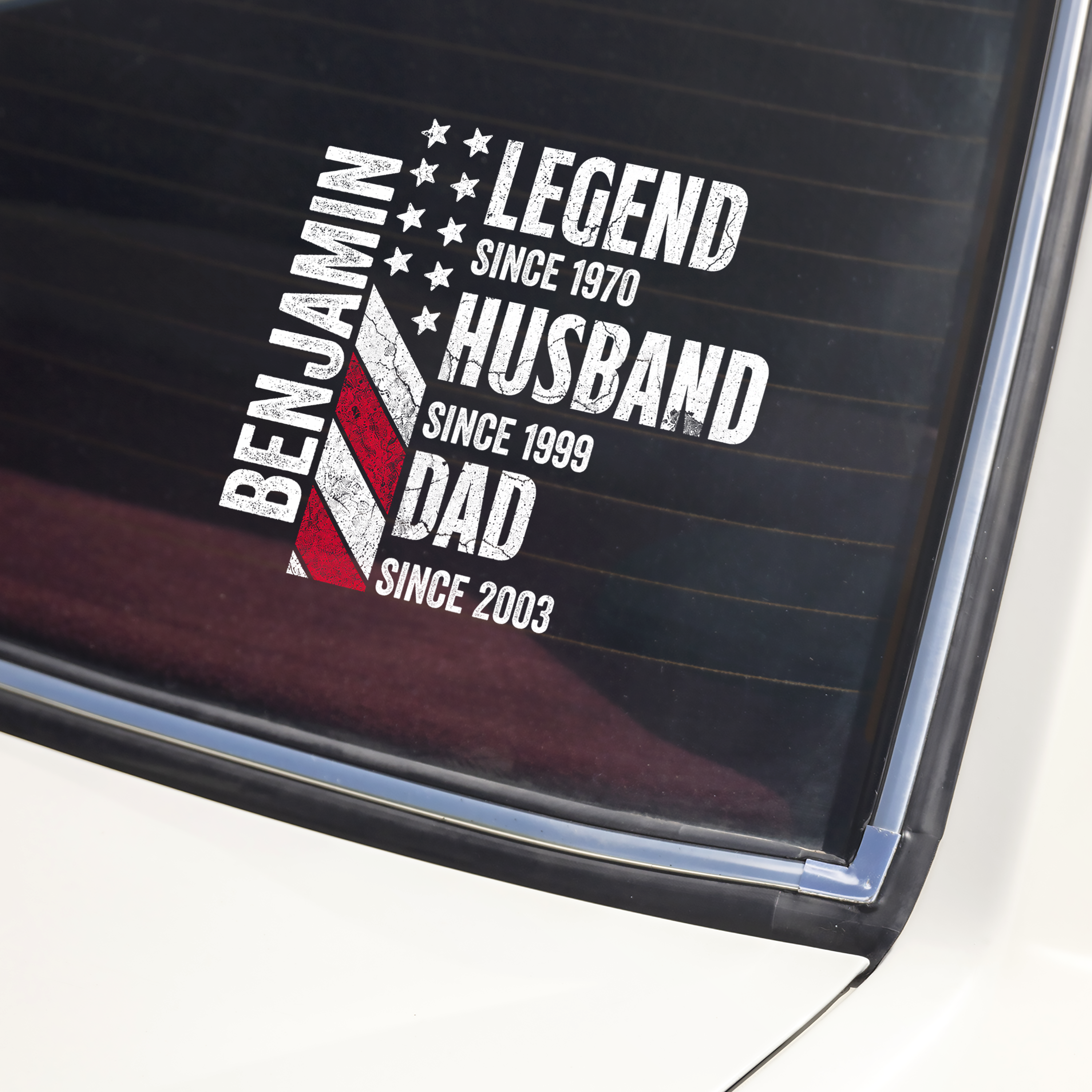 Personalized Dad Grandpa Car Decal Sticker Custom Family Gift Decal Sticker GradoCreations
