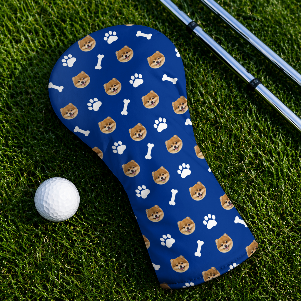 Personalized Dog Cat Photo Golf Head Cover Unique Gift for Dad HN590 - Golf Head Cover GradoCreations