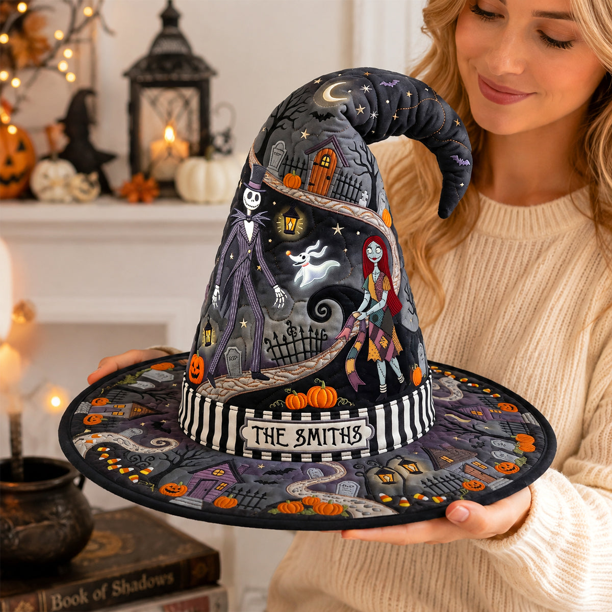 Personalized Quilted Witch Hat Halloween Costume Accessory Quilt Witch Hat GradoCreations