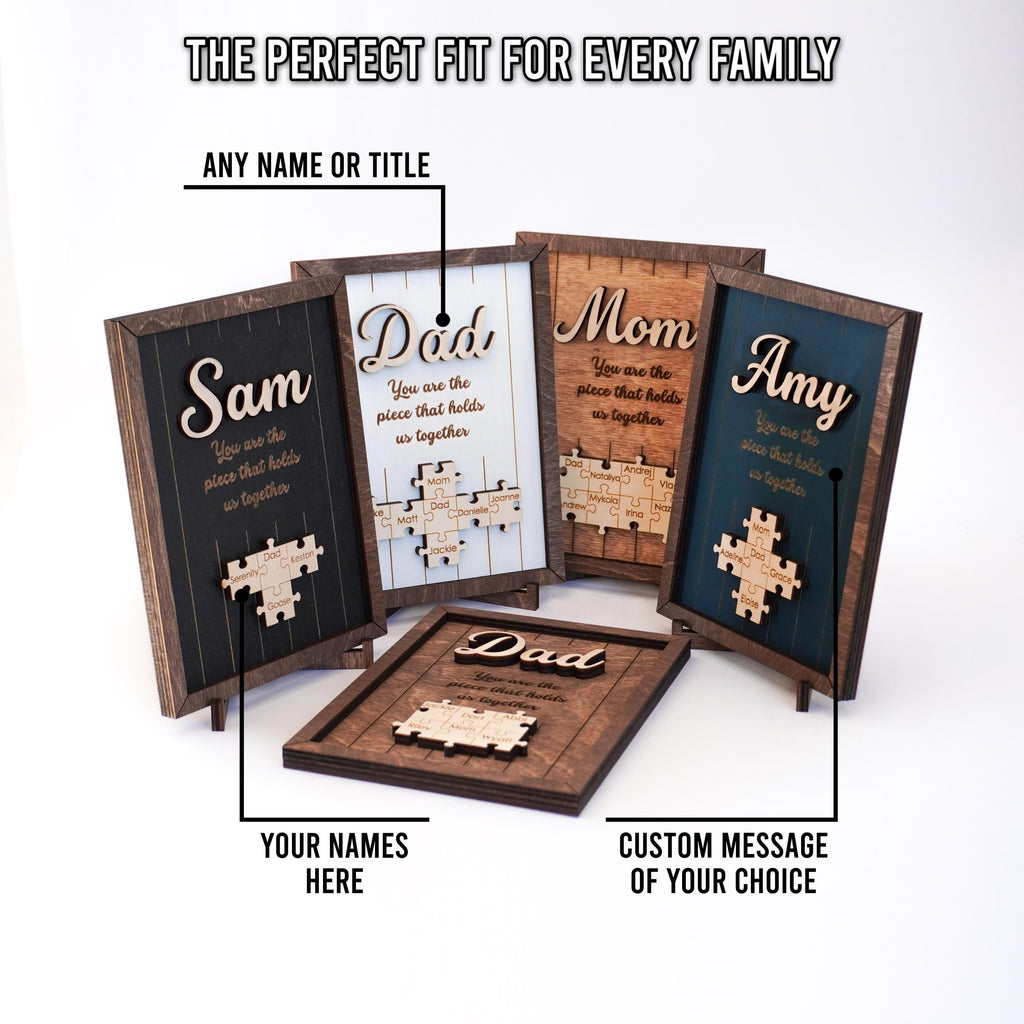 Personalized Wooden Plaque Gift for Dad Father's Day Keepsake HN590 - 2-Layered Wooden Plaque With Stand BCF fix GradoCreations