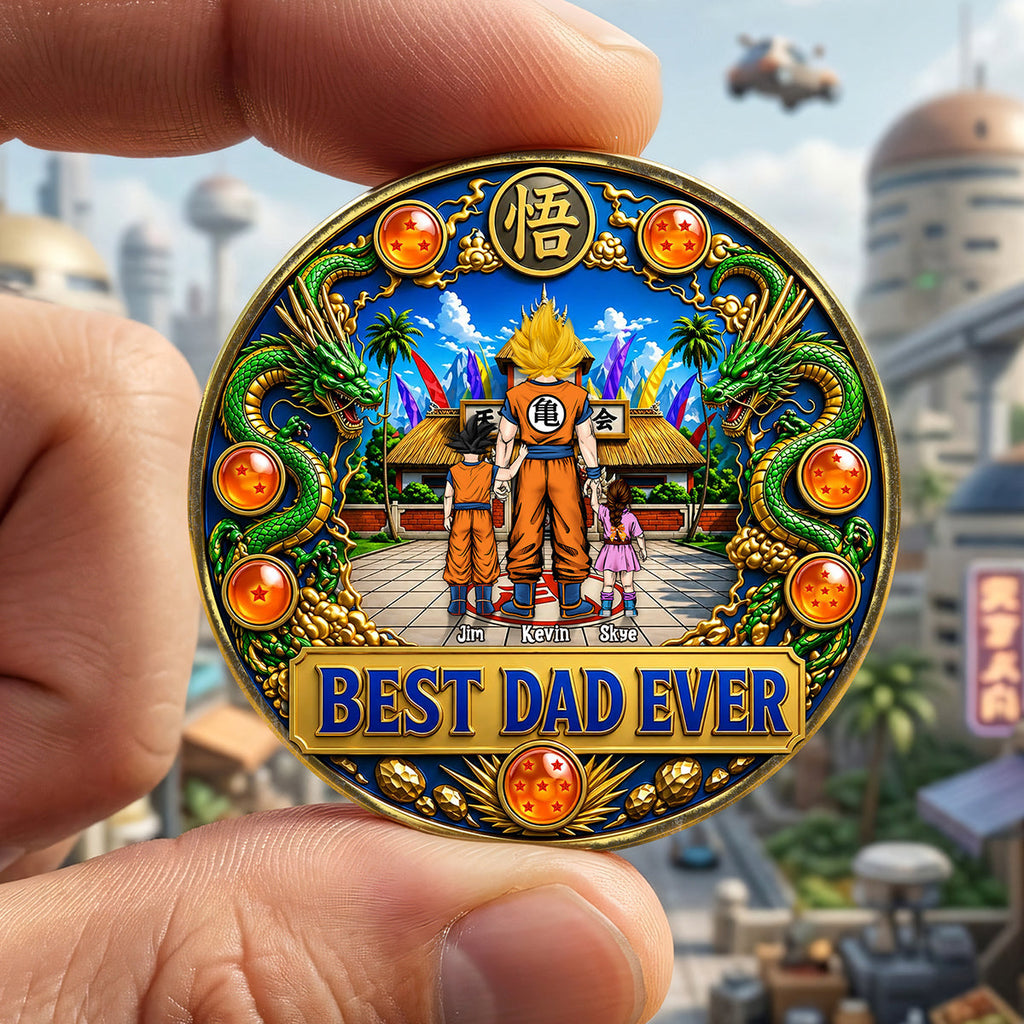 Personalized Best Dad Ever Commemorative Coin Gift for Dad
