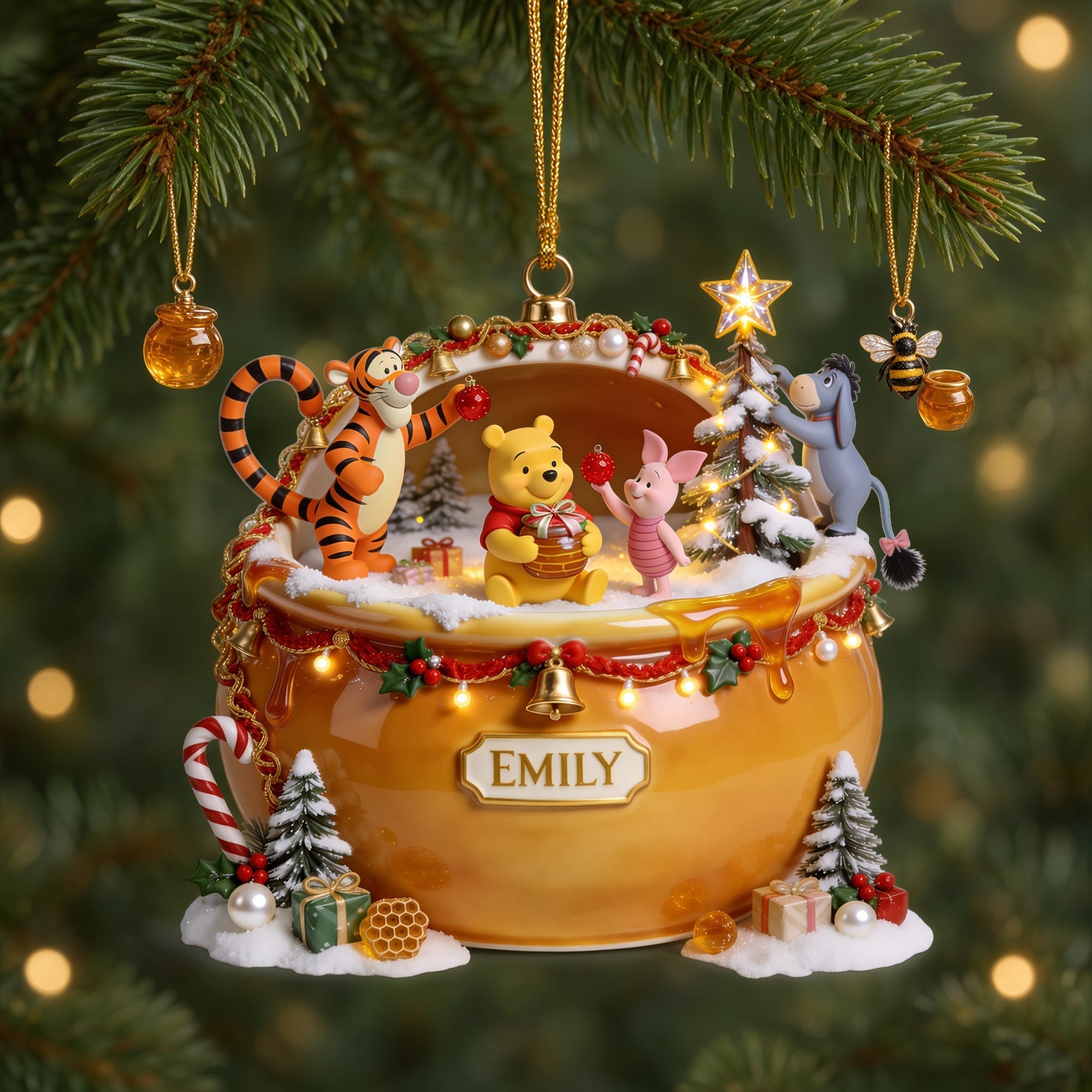 Personalized Acrylic Christmas Ornament Custom Name Gift Ornament GradoCreations
