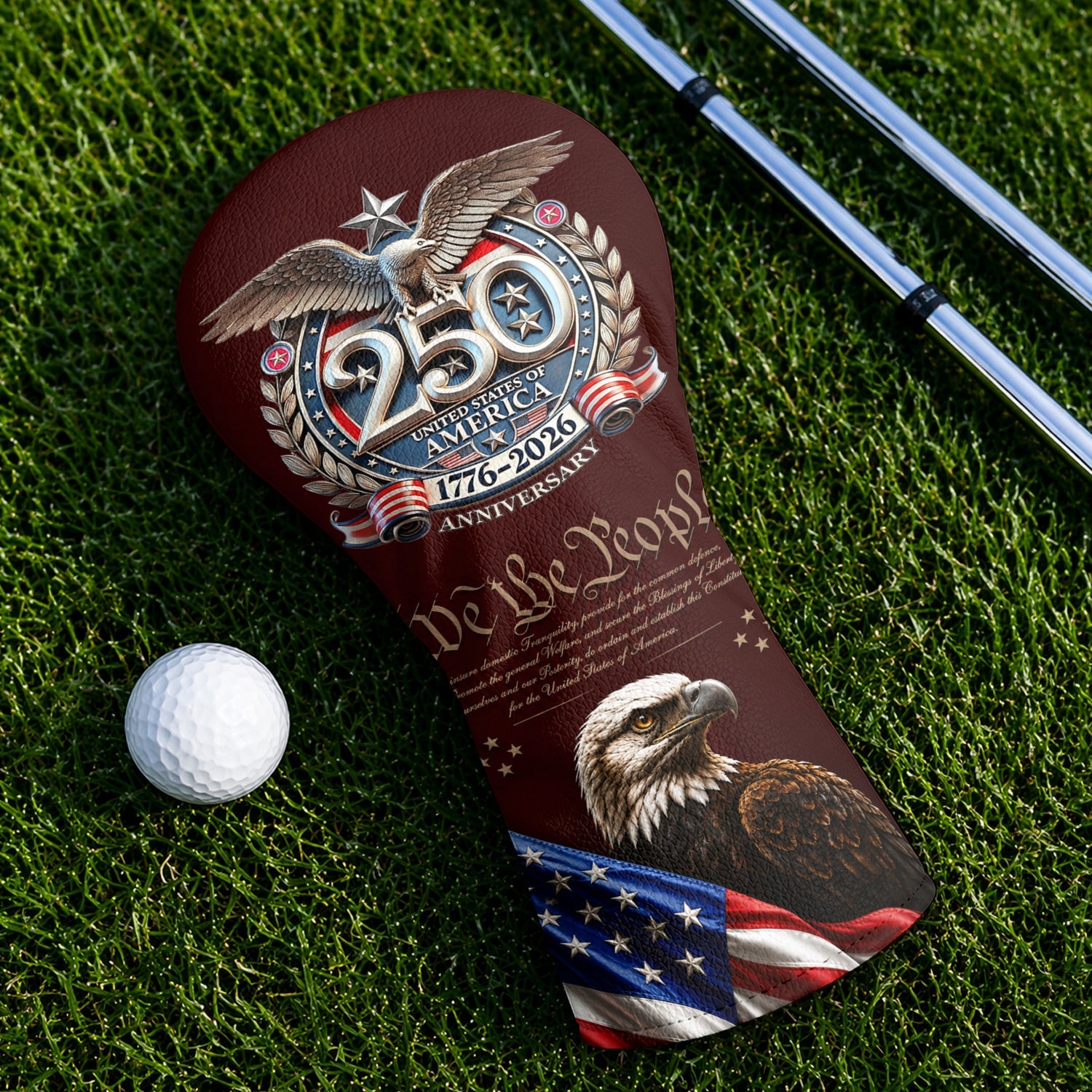 Personalized Golf Head Cover 250th Anniversary Golf Gift HN590 - Golf Head Cover GradoCreations