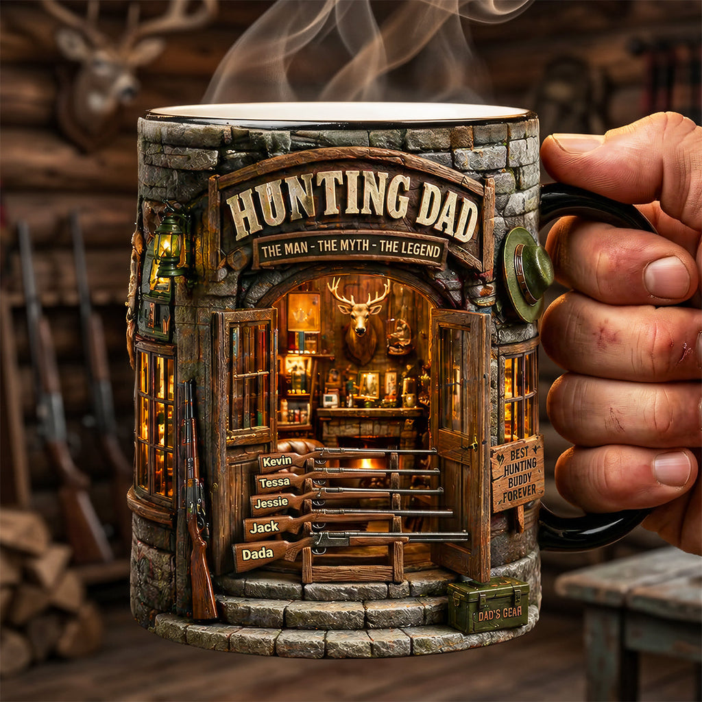 Personalized Color Changing Mug Hunting Dad Gift for Father's Day