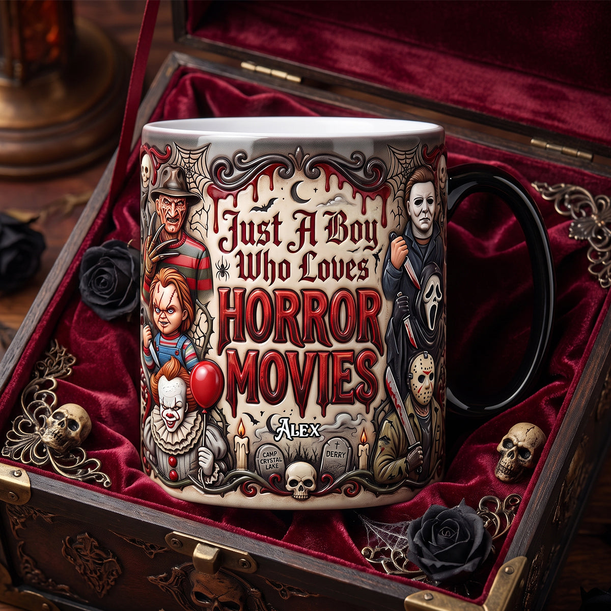Personalized Horror Movies Coffee Mug Unique Gift for Horror Lovers Mug GradoCreations