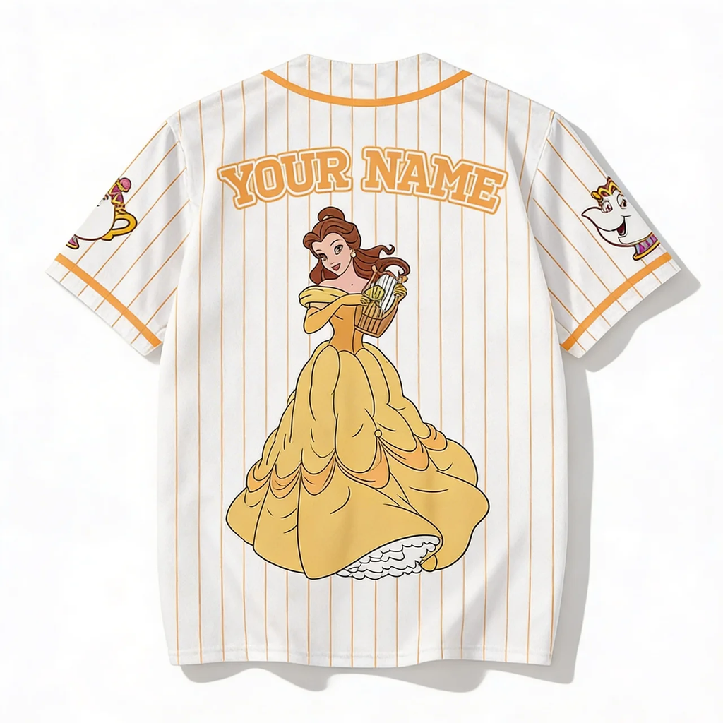 Personalized Baseball Jersey Belle and Beast Gift for Couples Baseball Jersey GradoCreations