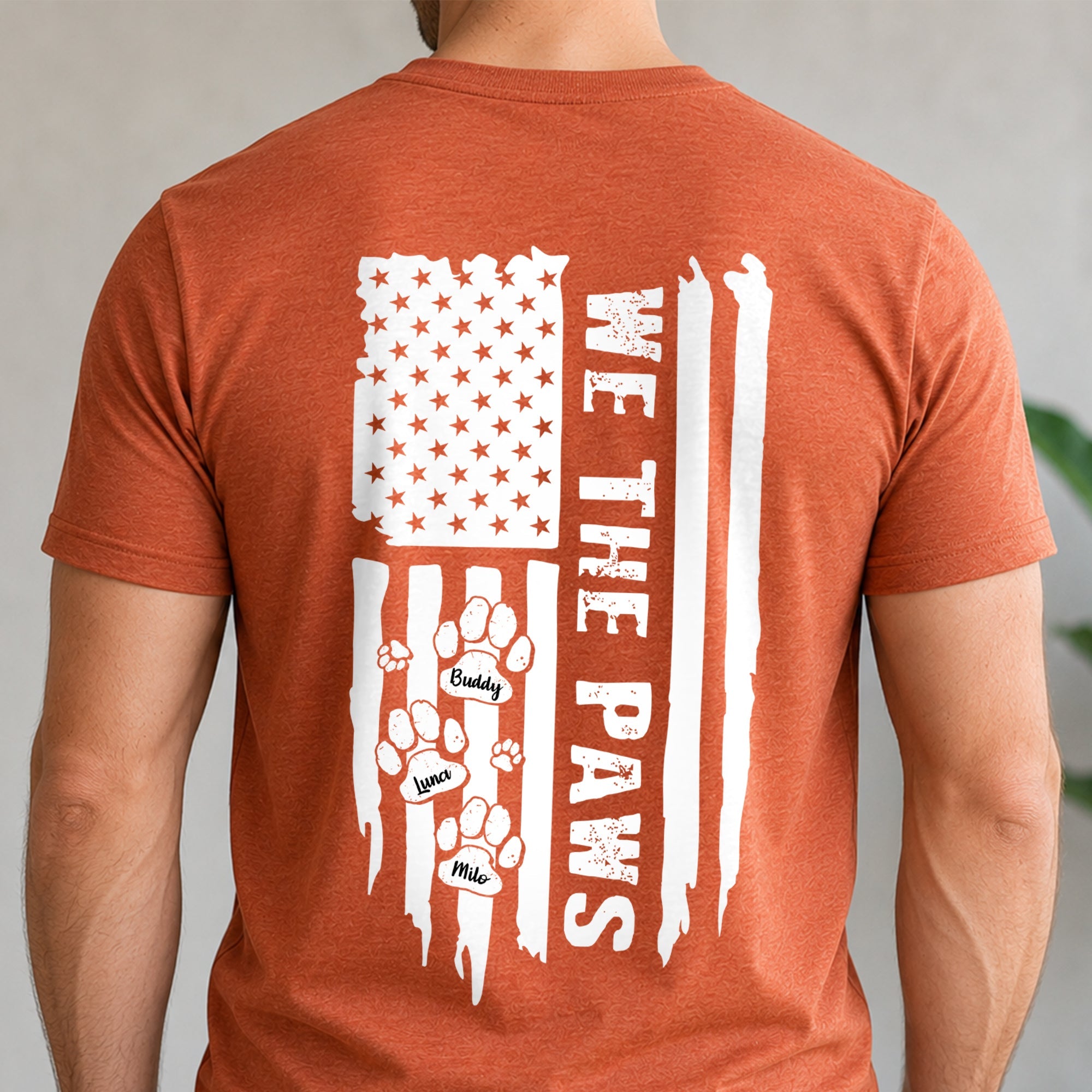 Personalized Dog Lover Comfort Shirt Gift for Dad Comfort Shirt Back GradoCreations