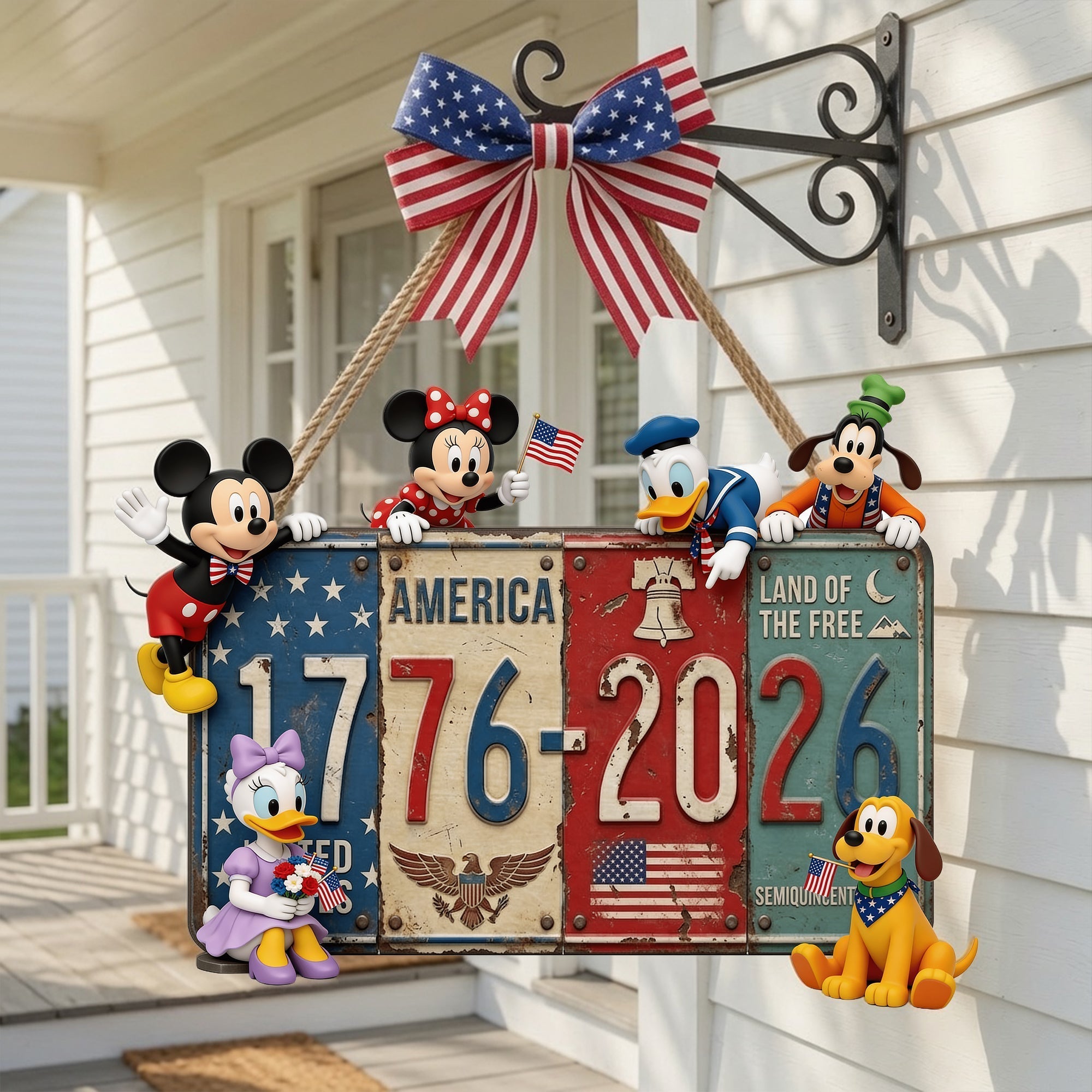 Personalized Metal Sign for Family - American Freedom Celebration Gift