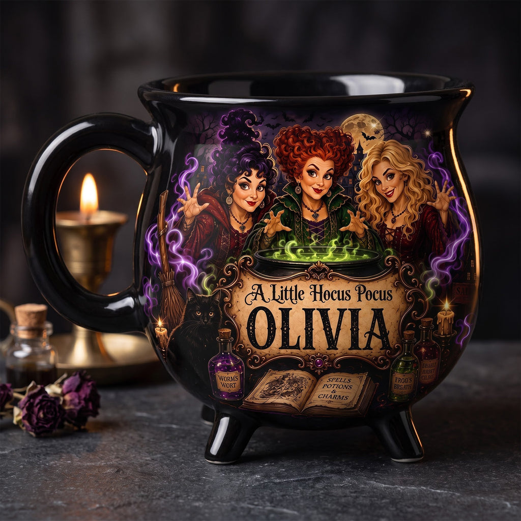Personalized Cauldron Coffee Mug Custom Name Gift for Her Cauldron Coffee Mug GradoCreations