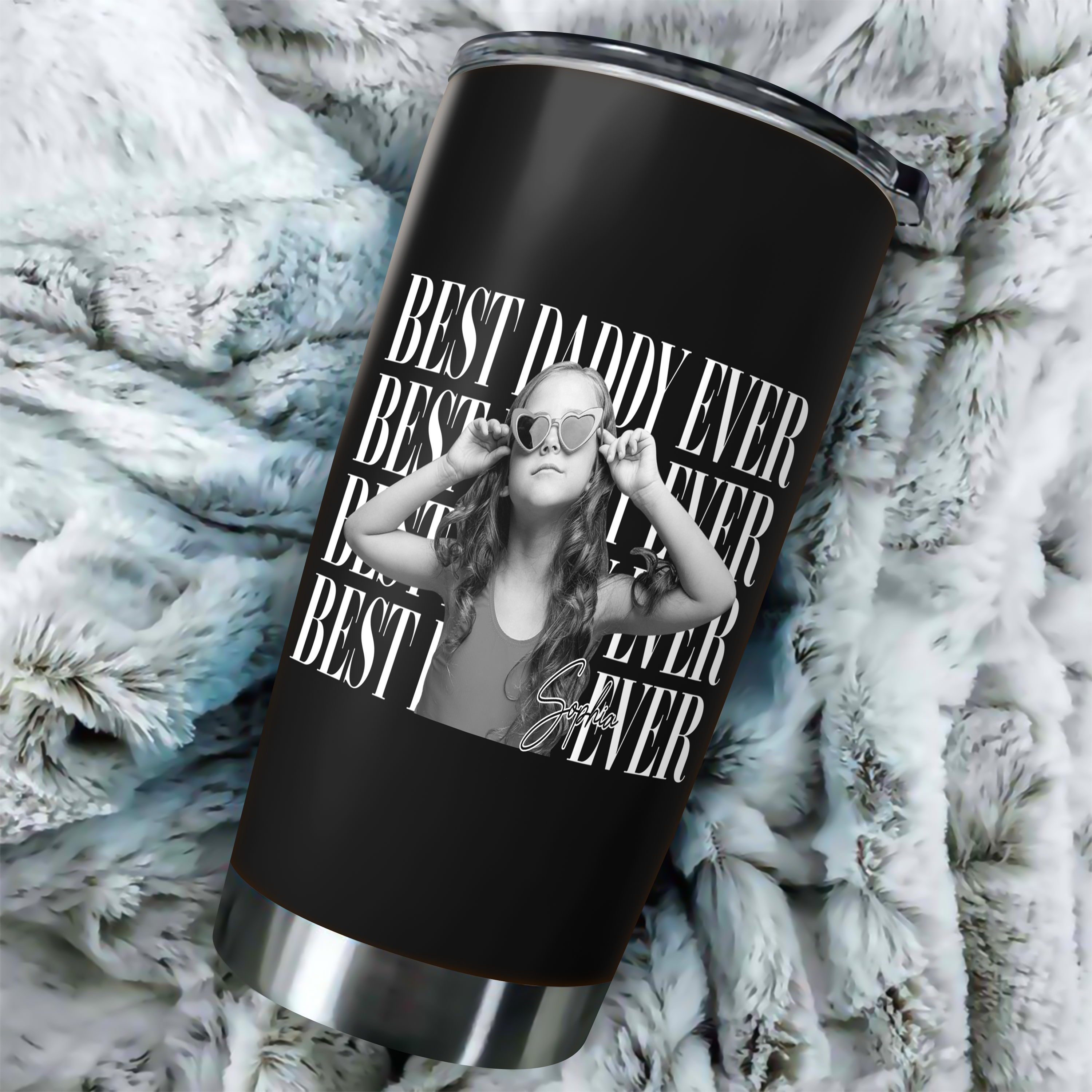 Personalized Photo Tumbler Custom Kid Picture Gift for Dad HN590 - Fat Tumbler GradoCreations
