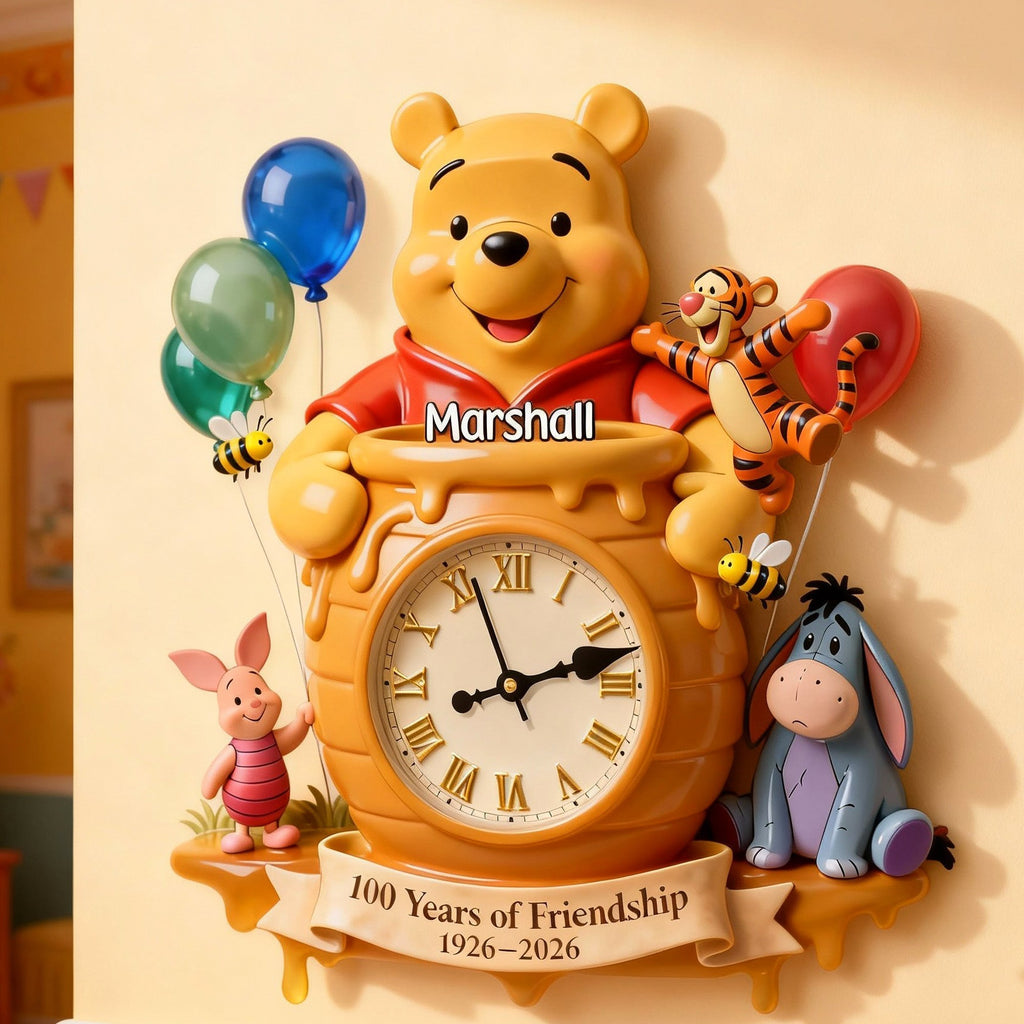 Personalized 100 Years Of Friendship Wall Clock Gift for Movie Fans & Family Wall Hanging Clock GradoCreations