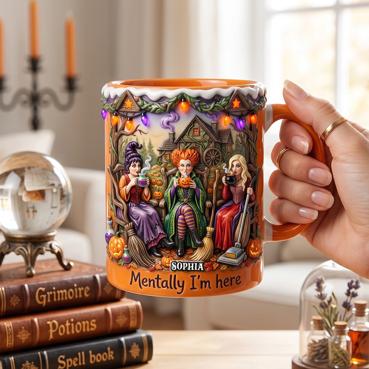Funny Personalized Witch Coffee Mug Spooky Season Gift for Her Mug GradoCreations