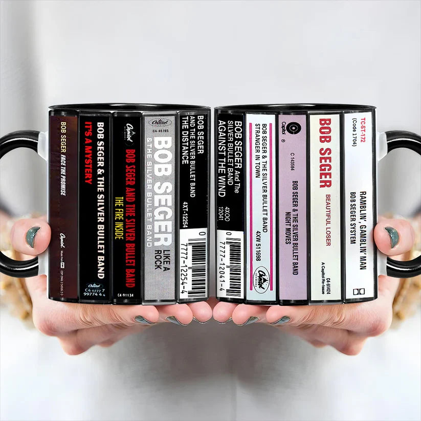Bob Seger Cassette Accent Mug Ceramic Retro Gift GradoCreations