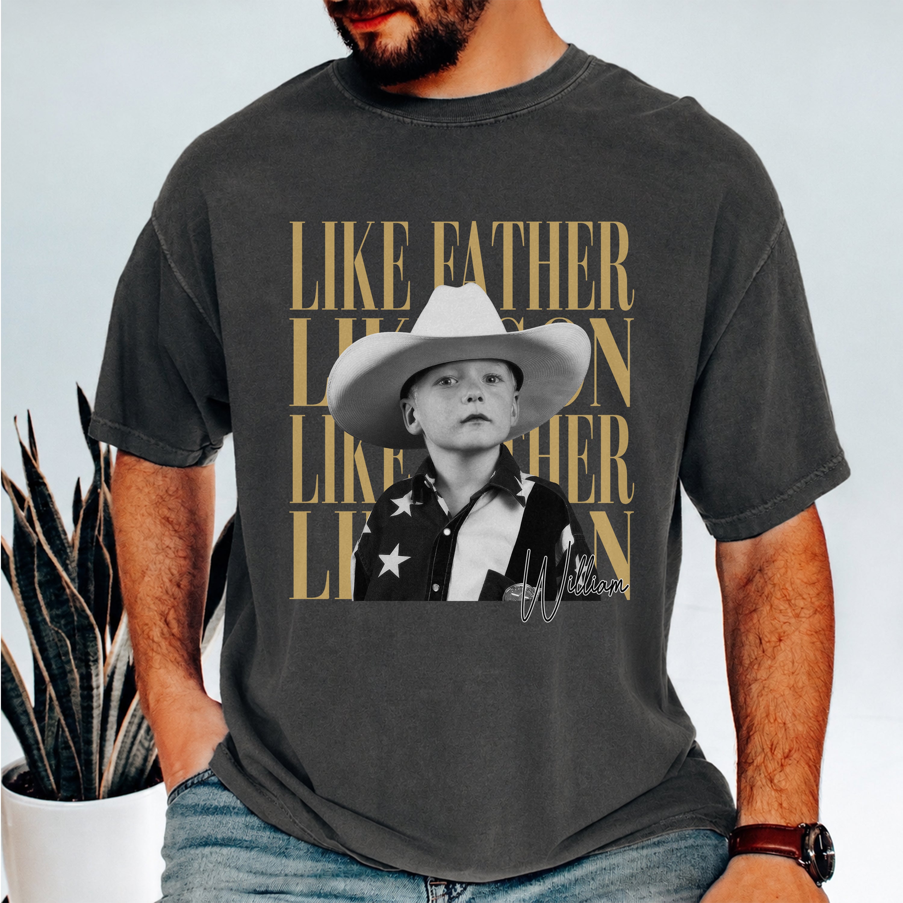 Custom Photo Comfort Shirt Gift for Father & Daughter Comfort Shirt GradoCreations