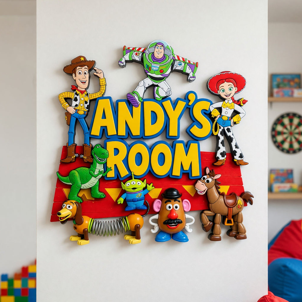 Personalized Custom Shaped Metal Sign for Toy Story Fans Gift