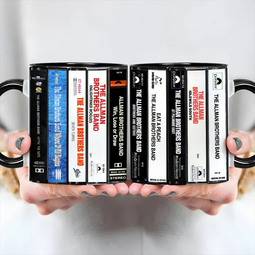 Retro Cassette Accent Mug Allman Brothers Band Gift for Music Lovers GradoCreations