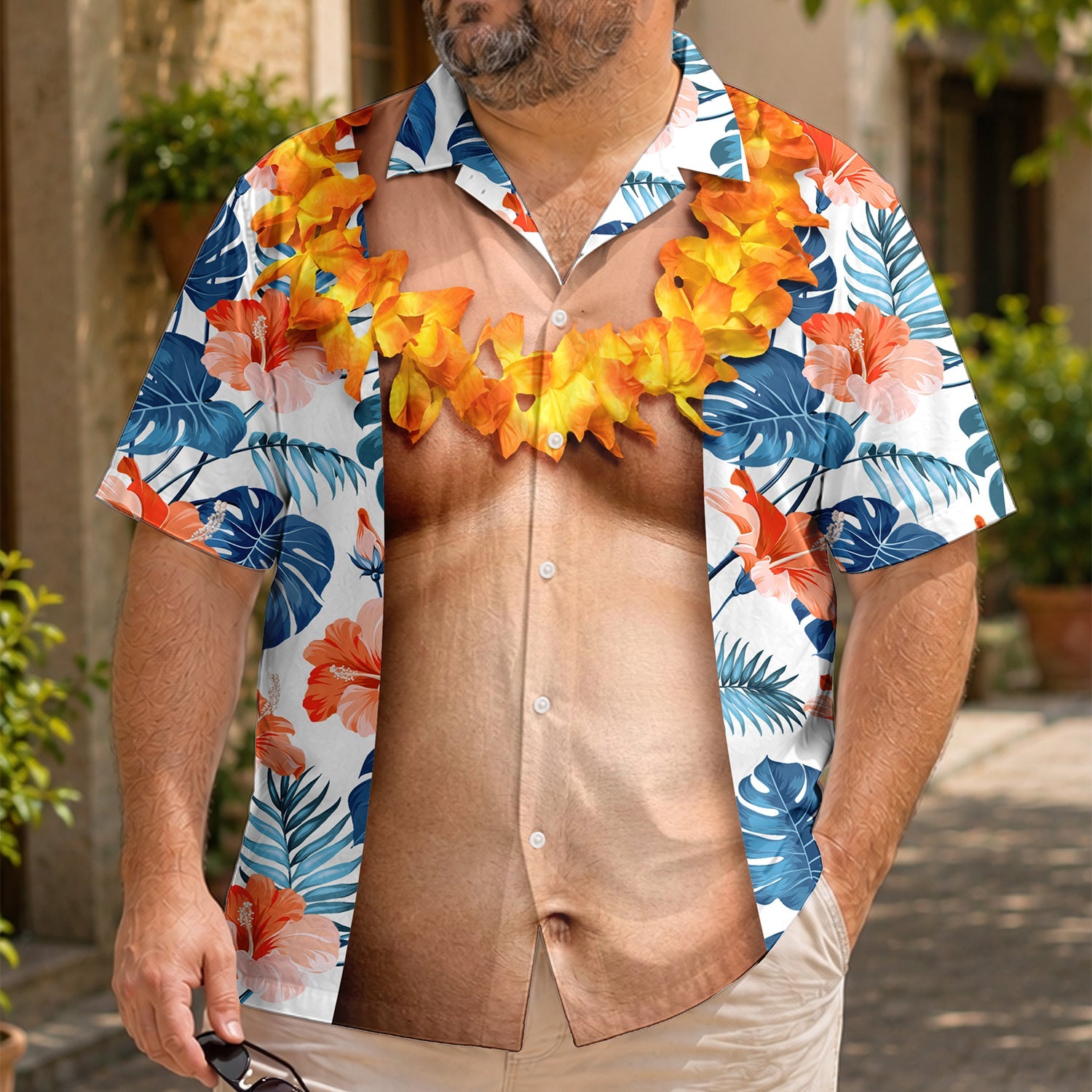 Funny Custom Photo Hawaiian Shirt Gift for Dad's Birthday HN590 - AOP Hawai Shirt GradoCreations