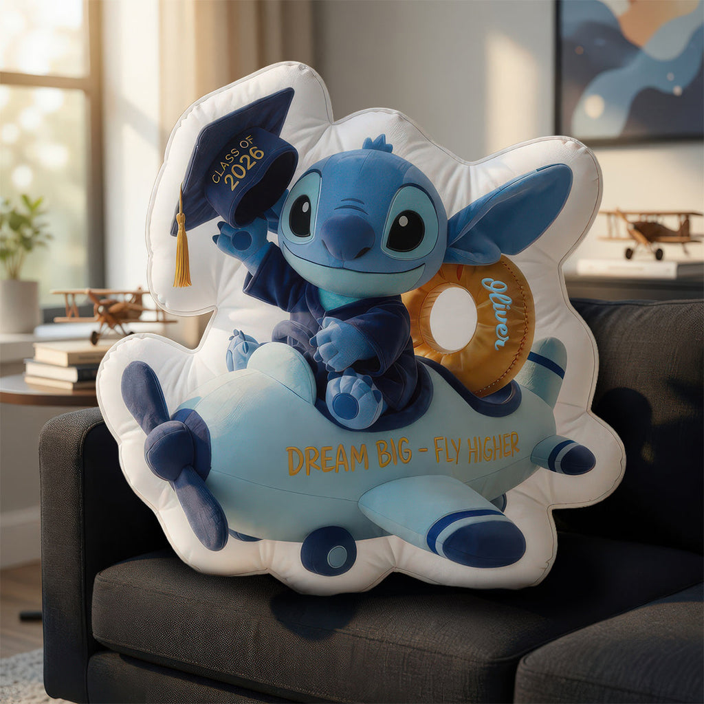 Personalized Dream Big Fly Higher Custom Shape Pillow Graduation Gift for Kids