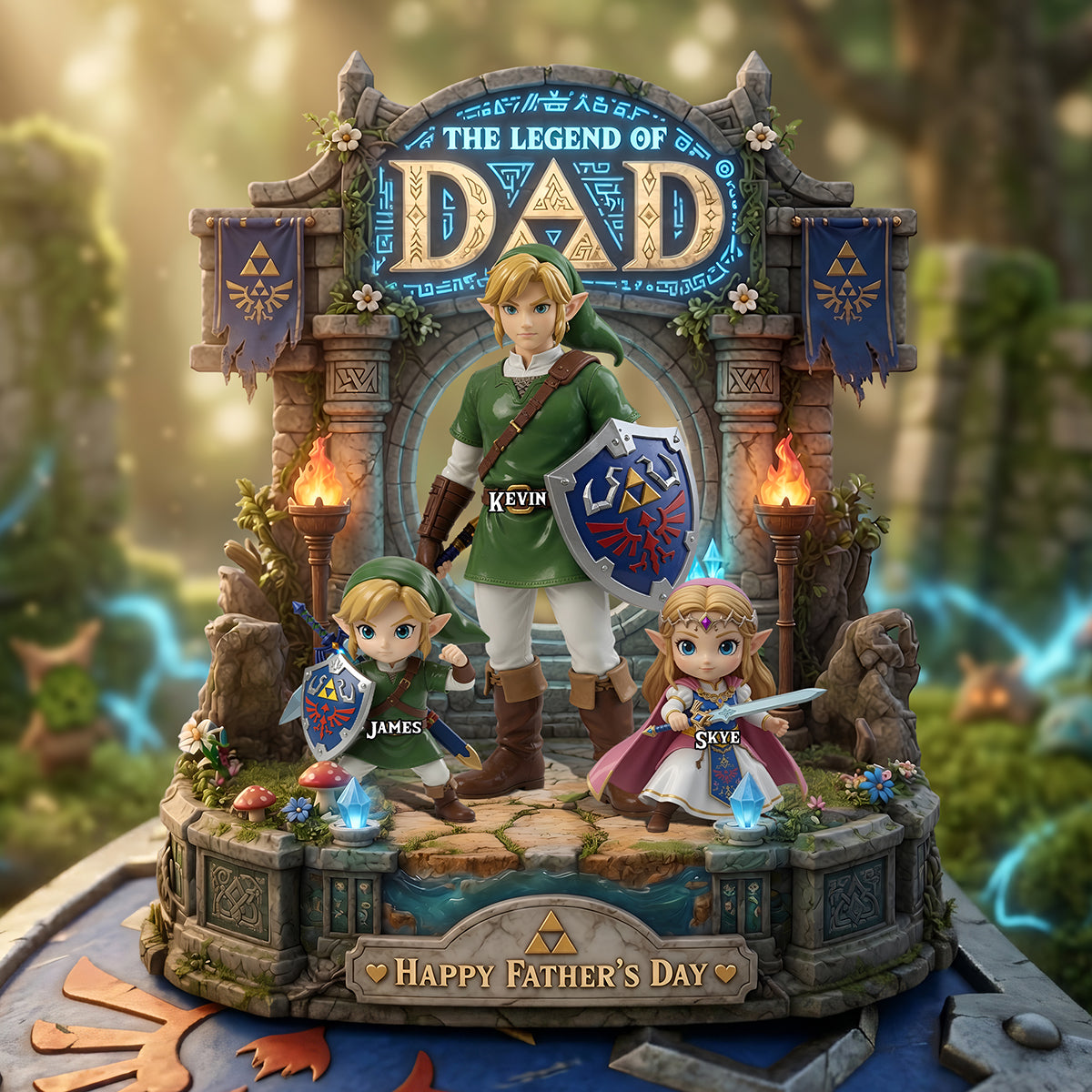 Personalized Legend of Dad Acrylic Plaque Custom Name Gift for Father's Day
