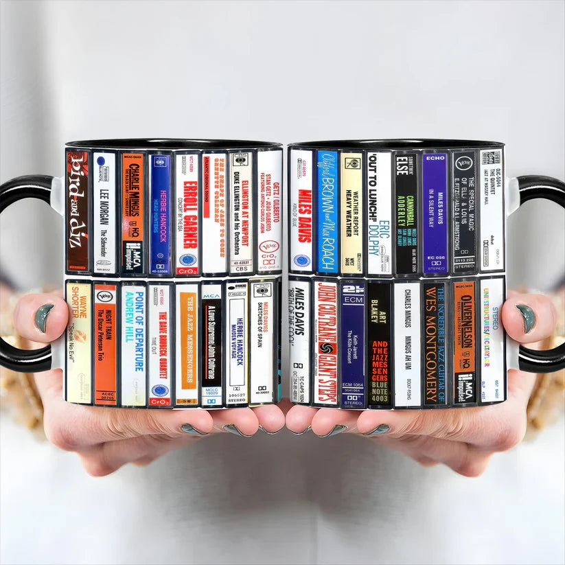 Jazz Cassette Accent Mug Retro Gift for Music Lovers GradoCreations