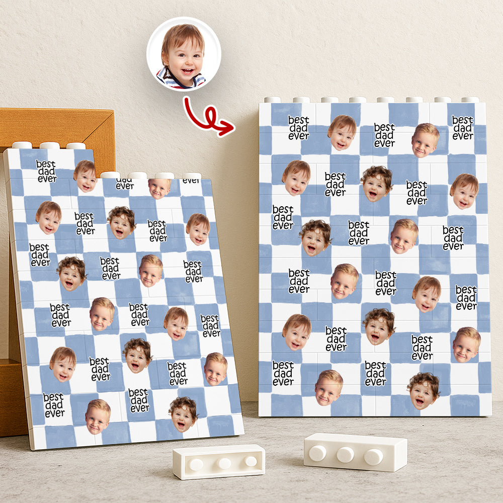 Personalized Photo Brick Blocks Gift for Dad Family Keepsake HN590 - Building Blocks GradoCreations