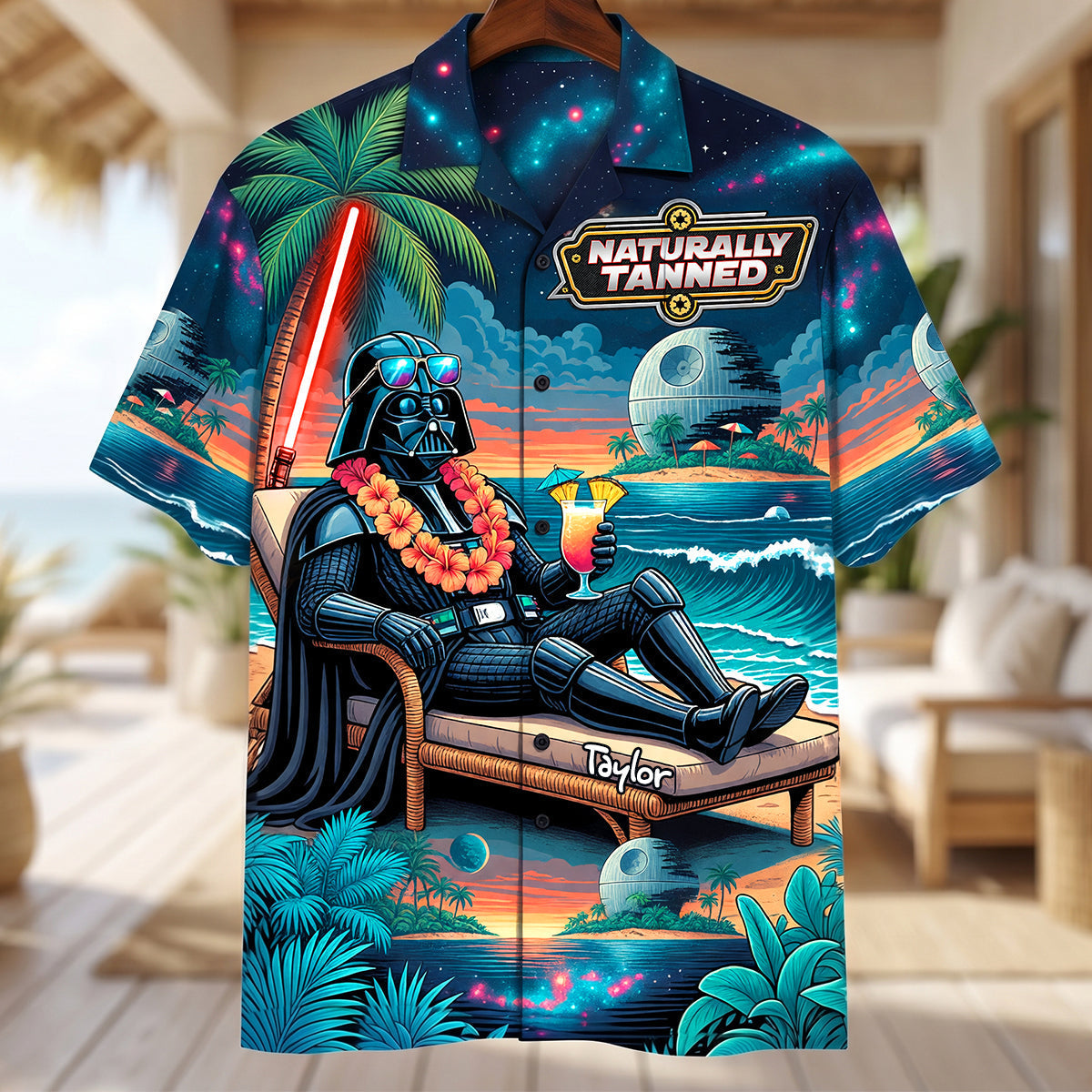 Personalized Hawaiian Shirt with Star Wars Theme for Movie Fans