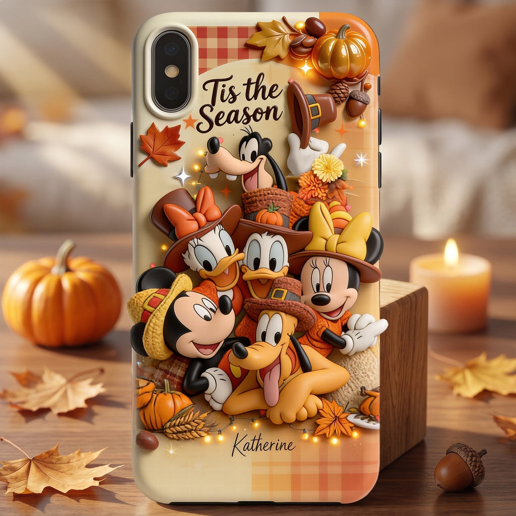 Personalized Fall Phone Case Tis The Season Custom Name Gift for Her Phone Case GradoCreations