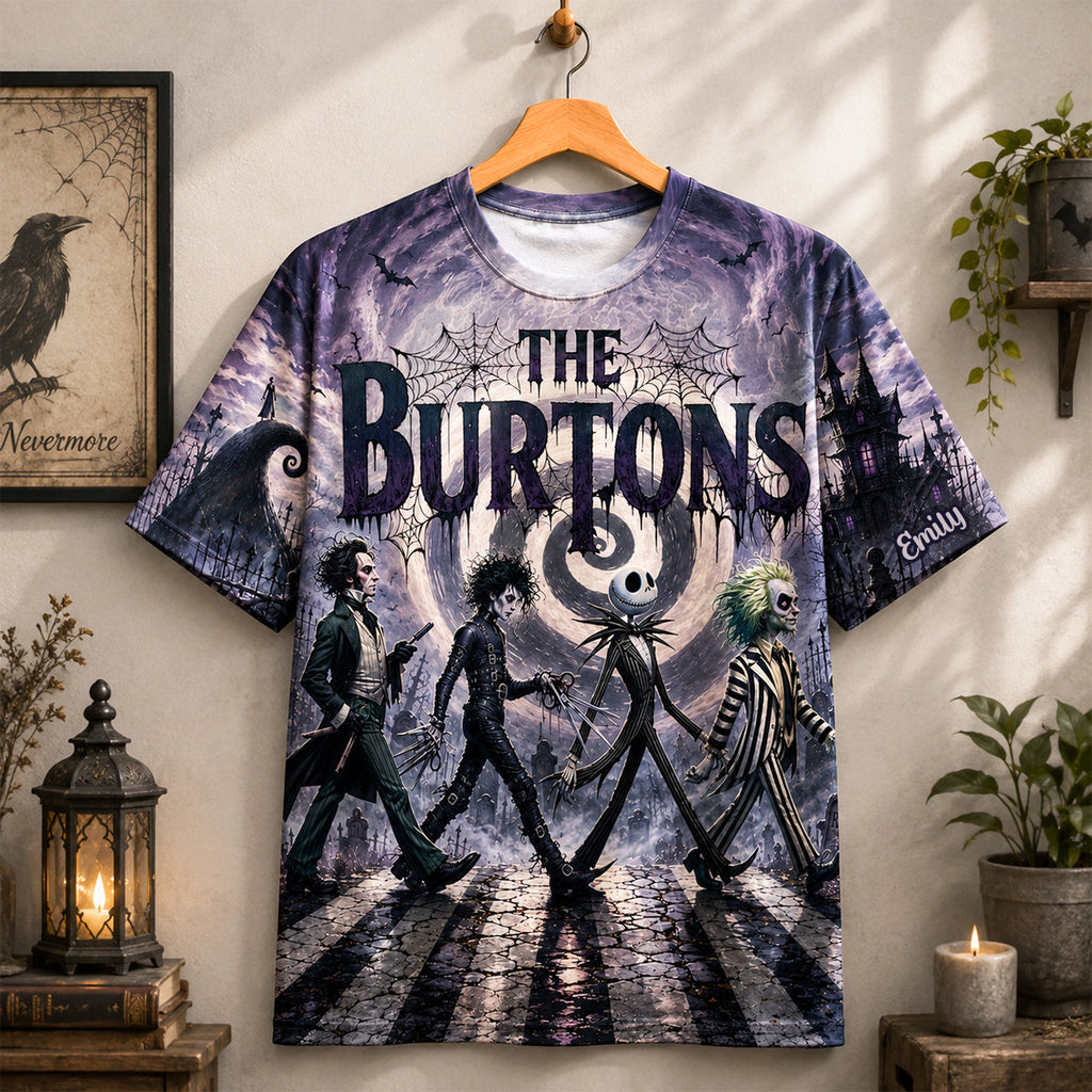 Personalized Halloween T-Shirt Spooky Squad Gift for Him/Her AOP Tshirt GradoCreations