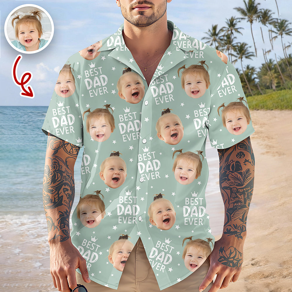Custom Hawaiian Shirt with Photo Personalized Gift for Dad HN590 - AOP Hawai Shirt GradoCreations