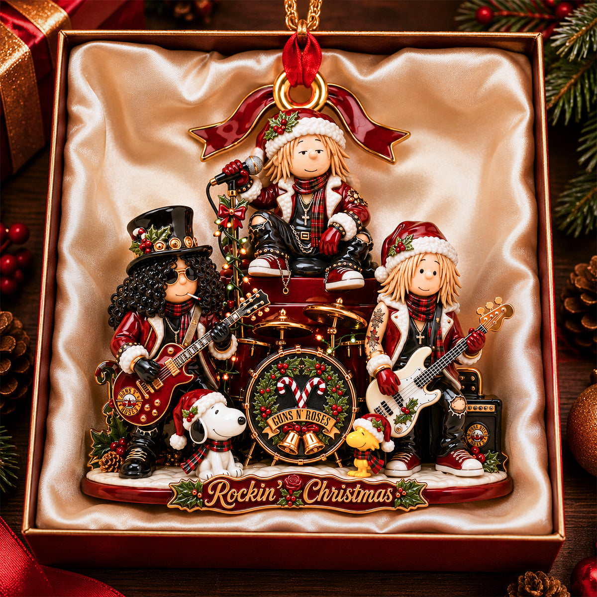 Personalized Rock Band Christmas Acrylic Ornament Gift Ornament GradoCreations