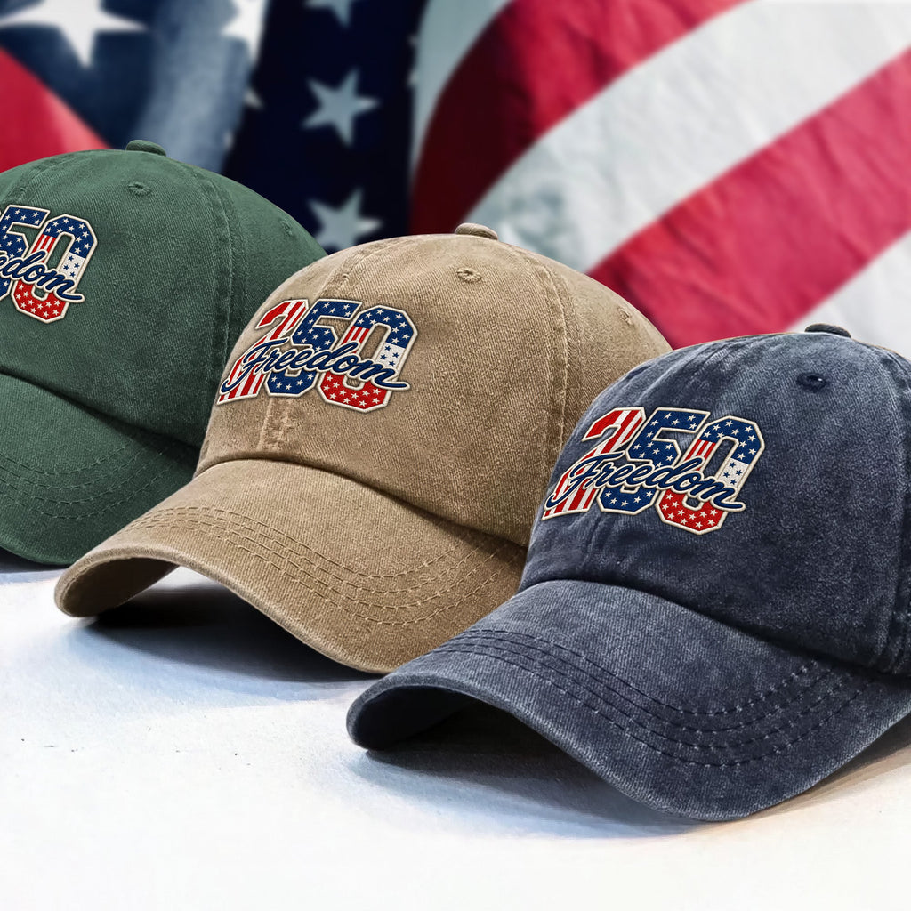 Personalized Embroidered Baseball Cap Patriotic Gift USA Flag HN590 - Embroidered Baseball Cap GradoCreations