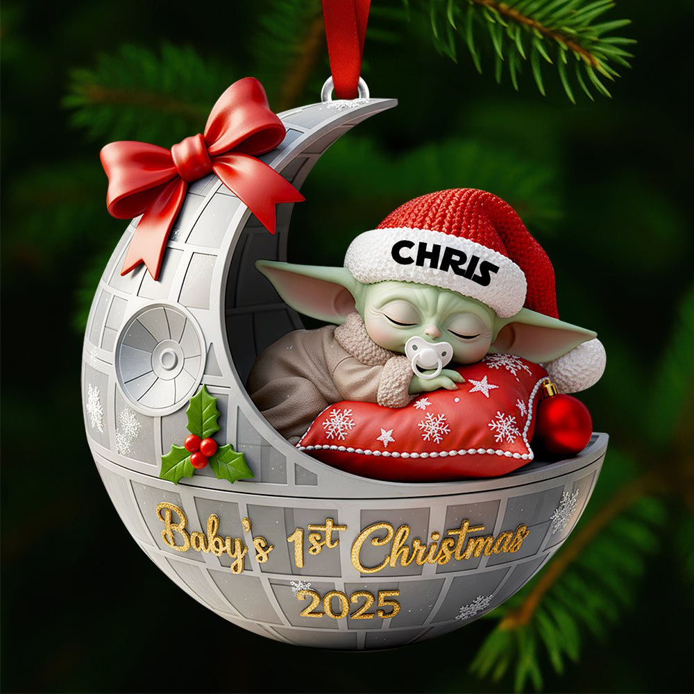 Personalized Baby's First Christmas Acrylic Ornament Gift Idea Ornament GradoCreations