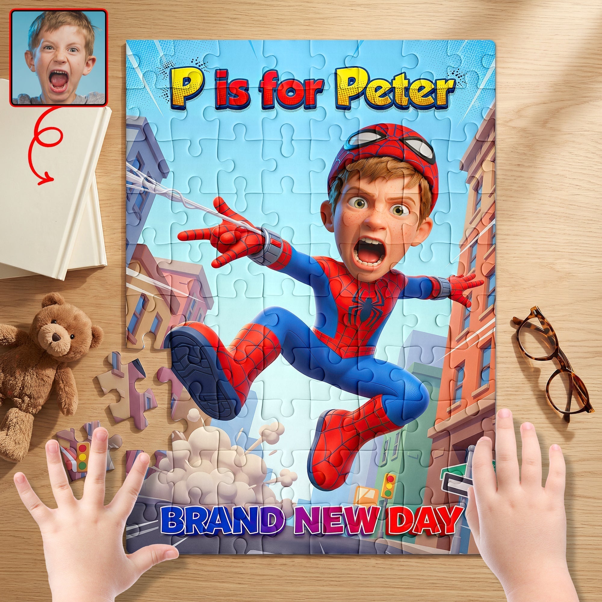 Personalized Photo Jigsaw Puzzle Custom Kids Gift Unique Kid's Puzzle Puzzle GradoCreations