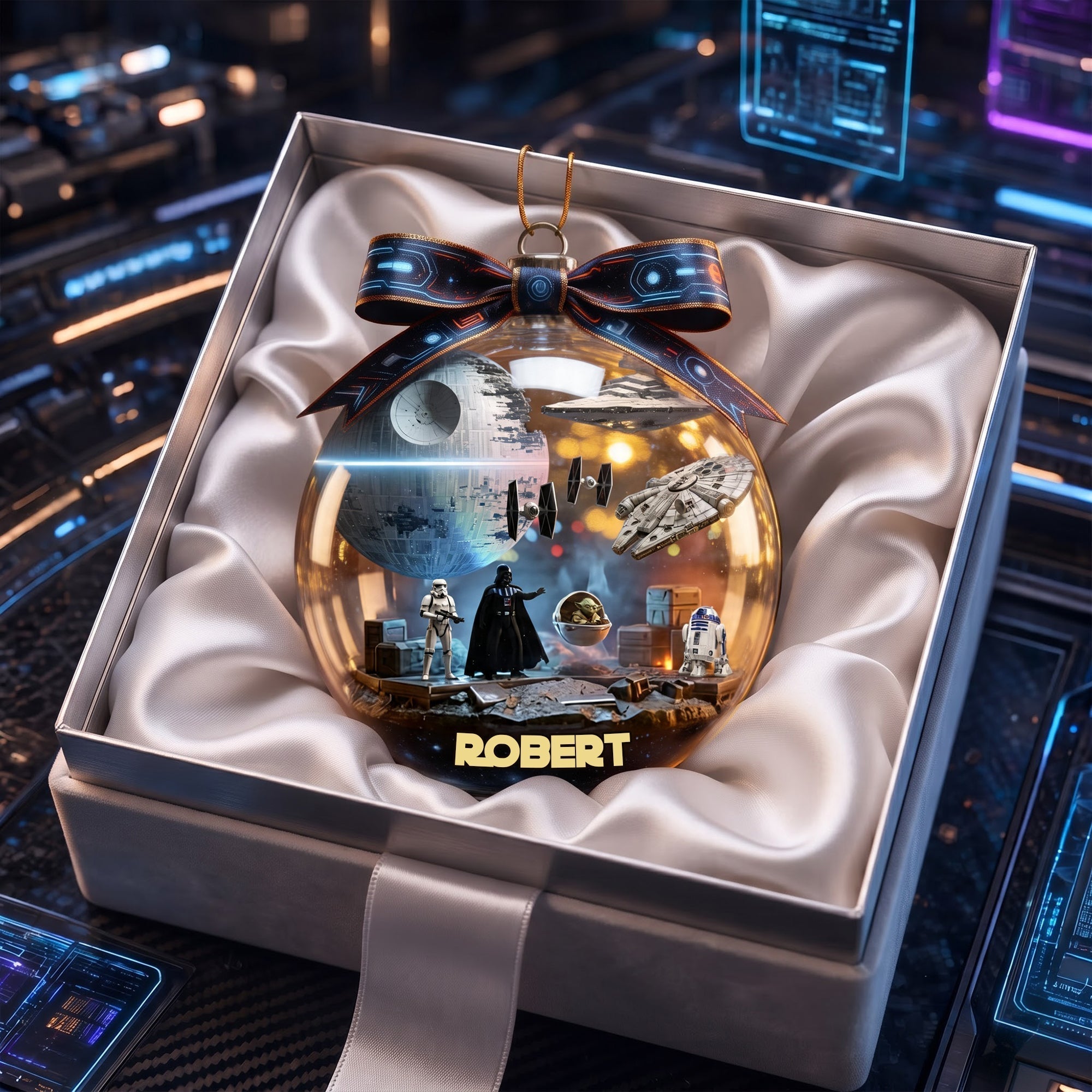 Personalized Galaxy Star Acrylic Ornament for Movie Fans - Christmas Gift for Family Ornament GradoCreations