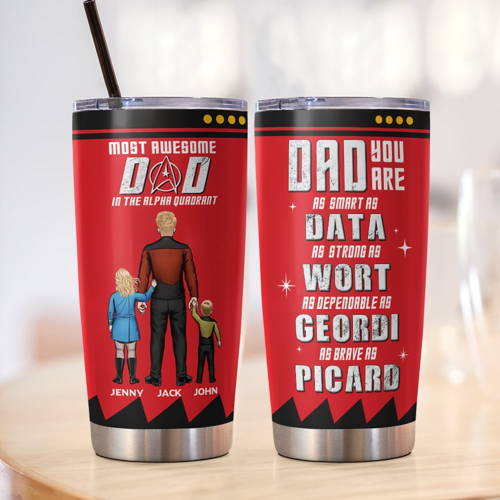 Personalized Stainless Steel Tumbler Gift for Dad - Father's Day - Unique Design