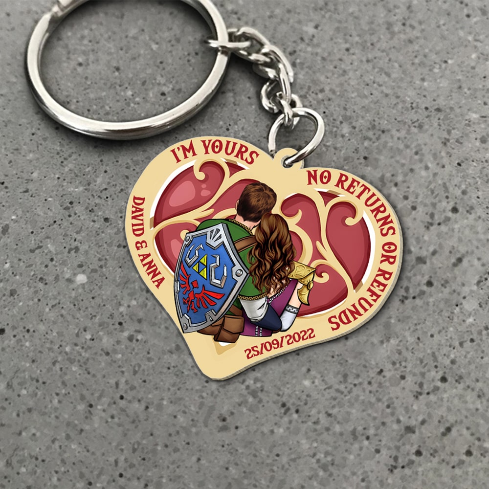 Personalized Acrylic Keychain I'm Yours No Returns Gift for Couple Anniversary
