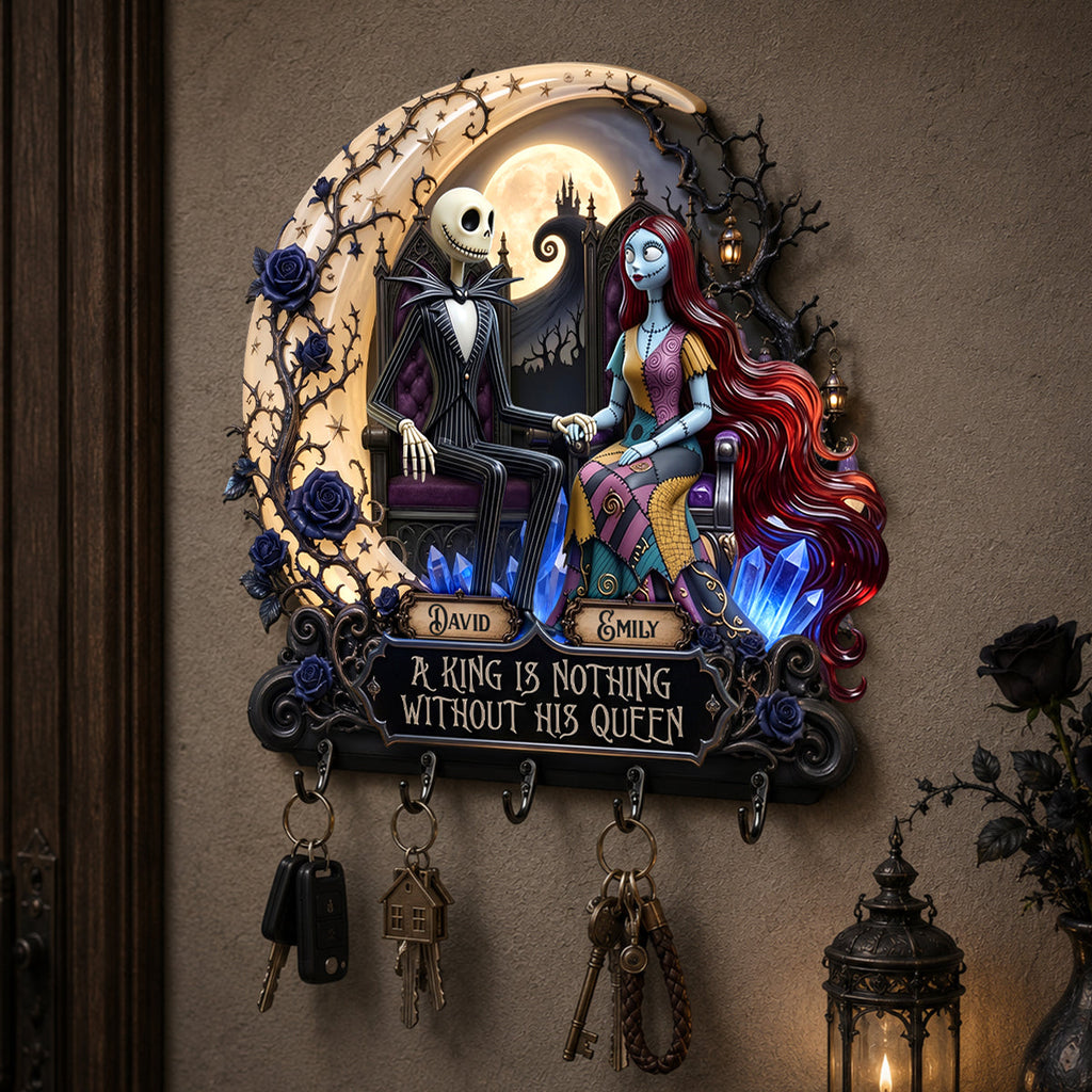 Personalized Spooky Hanging Rack Custom Name Gift for Couples Hanging Rack GradoCreations