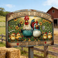 Personalized Metal Garden Stake Welcome Sign for Farmers & Family