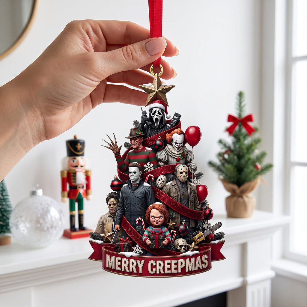 Personalized Acrylic Horror Ornament Merry Creepmas Gift for Him Ornament GradoCreations