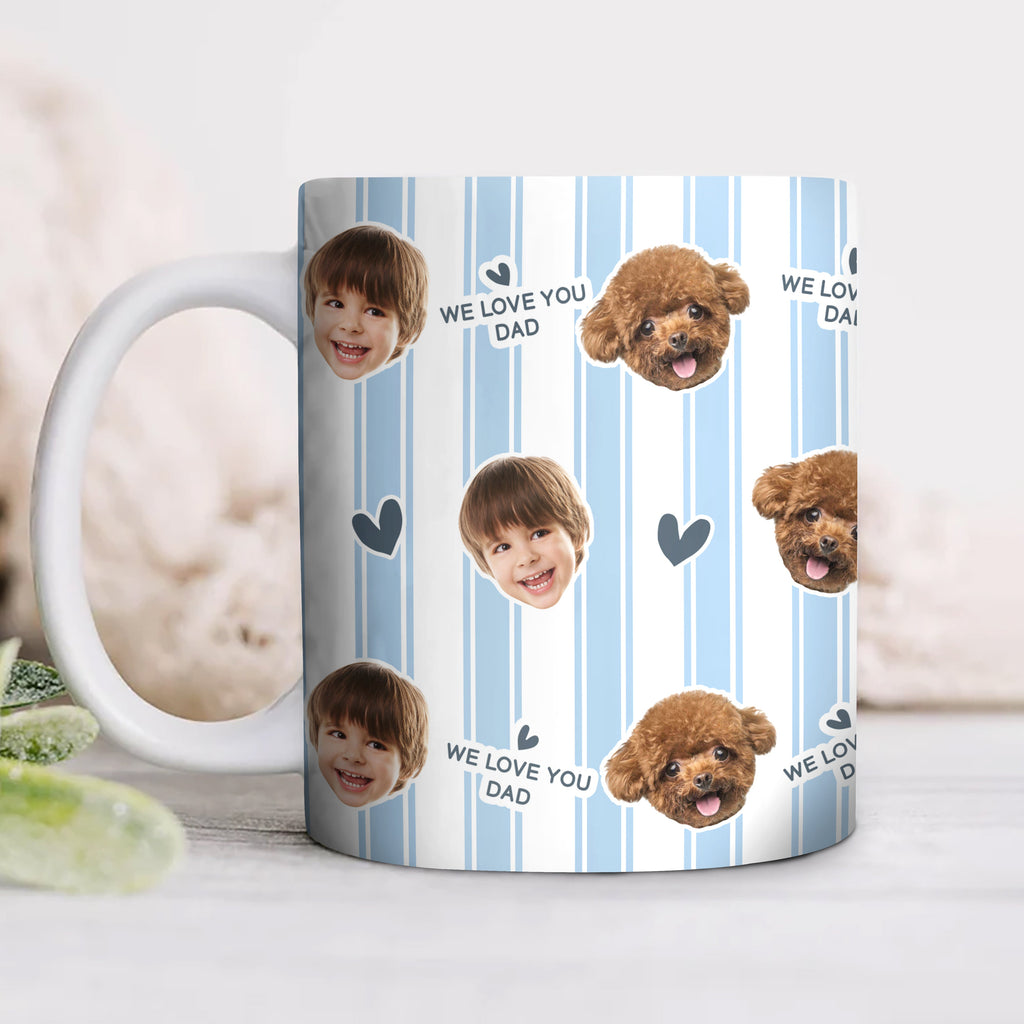 Personalized Photo Mug Custom Gift for Mom Dad Dog Lover HN590 - edge to edge mug GradoCreations