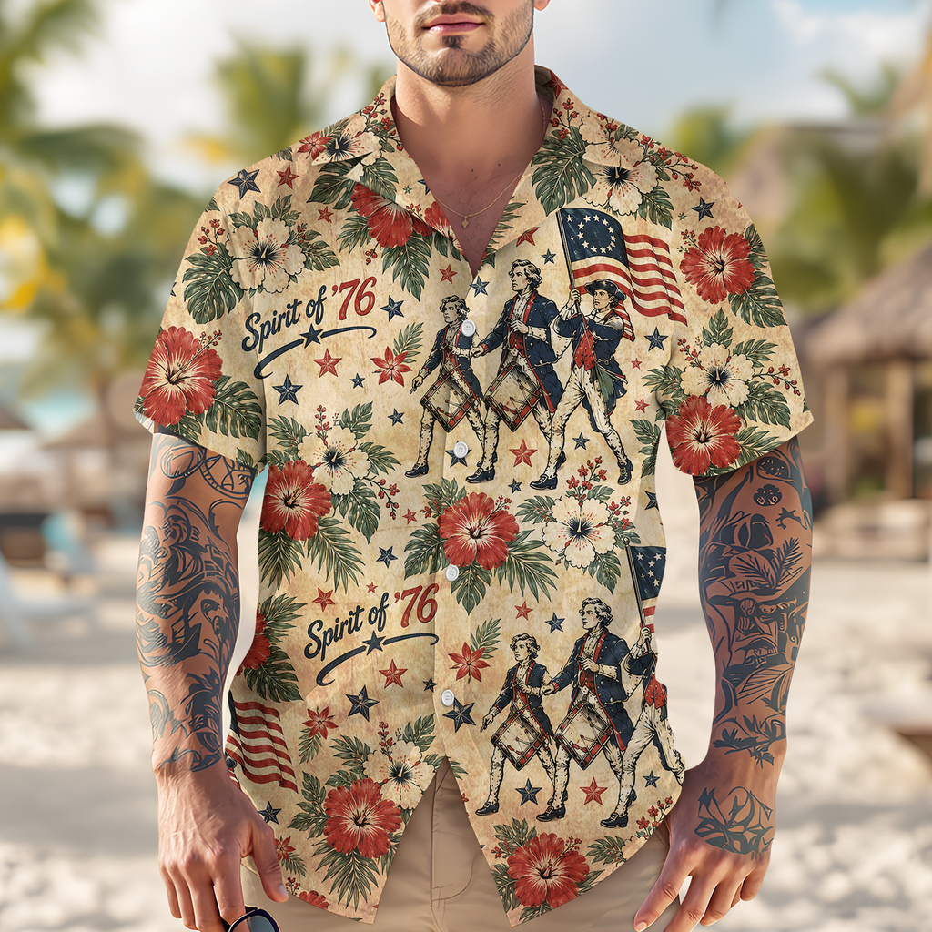 Personalized Hawaiian Shirt 250 Years America Celebration Gift for Dad HN590 - AOP Hawai Shirt GradoCreations