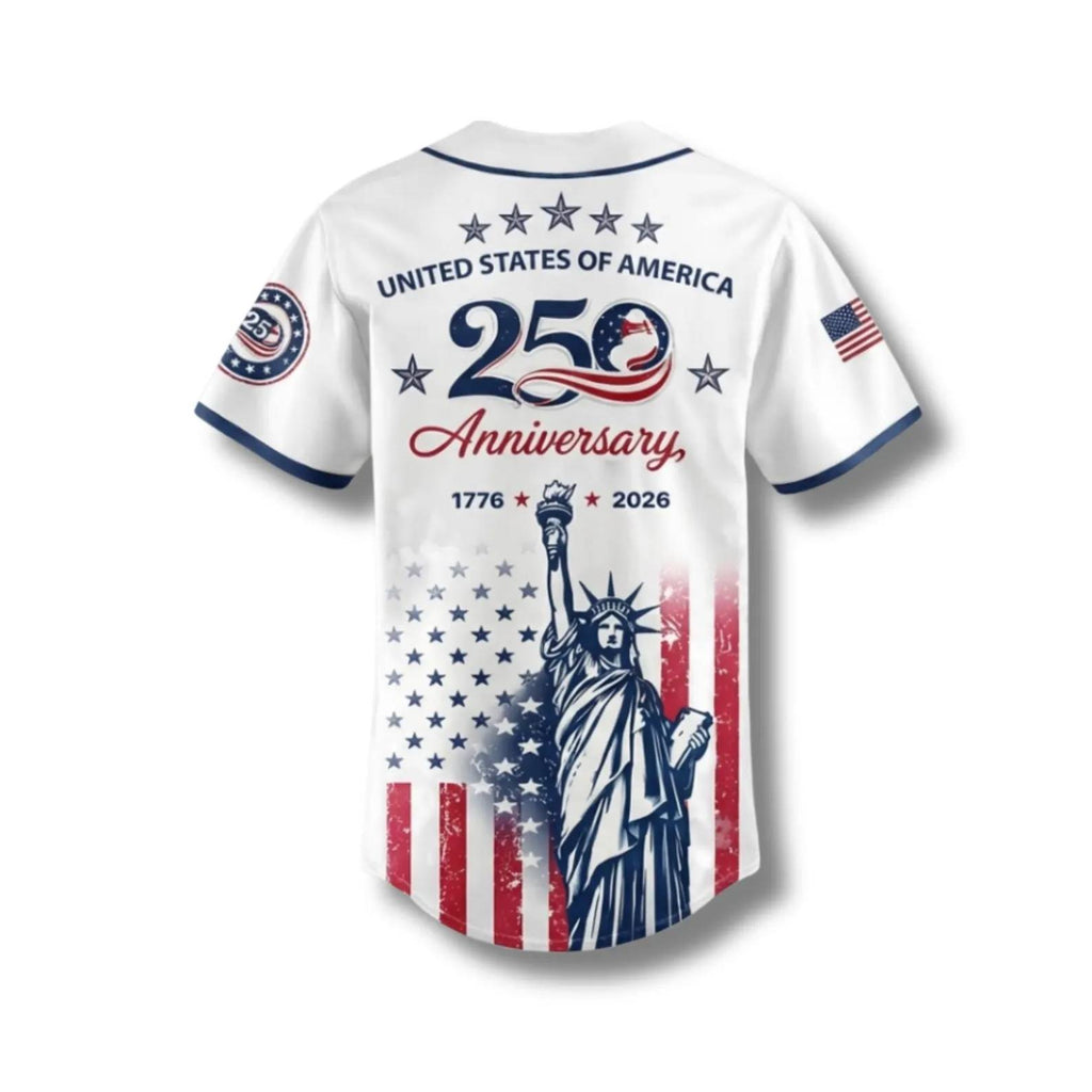 Personalized USA Baseball Jersey Shirt Custom Name Fourth of July Gift HN590 - Baseball Shirt GradoCreations